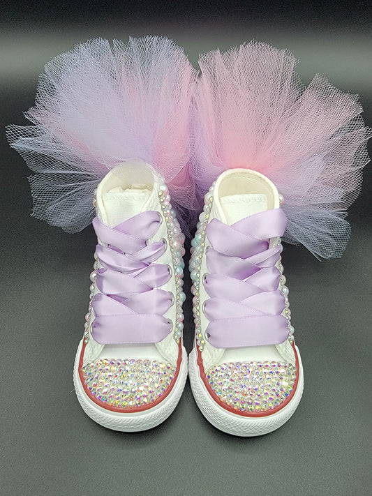Custom Bling and Pearl Converse with Tutu